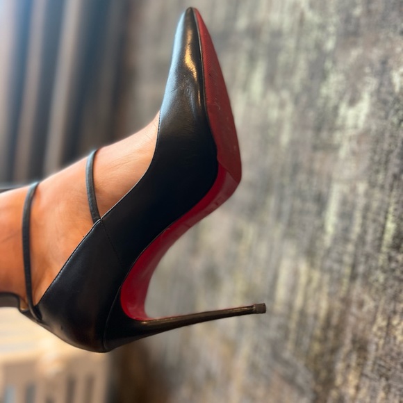 Christian Louboutin Toerless Muse 100mm - Black Leather size 38 1/2 - Picture 8 of 16
